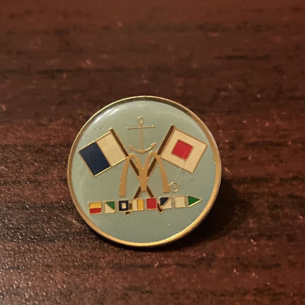 McDonald’s Nautical Ship Flags‎ Anchor Employee Lapel Hat Pin